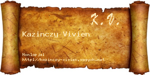 Kazinczy Vivien névjegykártya